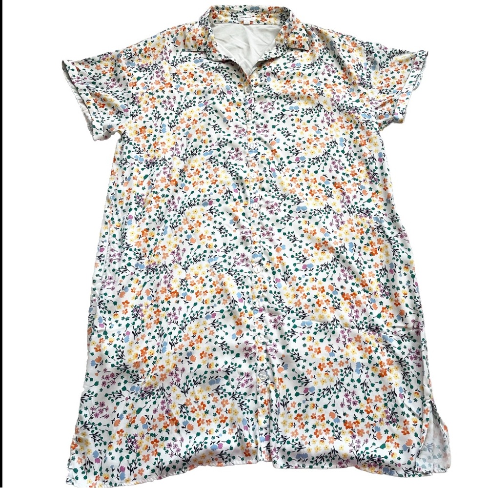 SUMMERSALT The Do-It-All Shirtdress in Wildflower Fields Size 1X Feminine - Picture 8 of 8